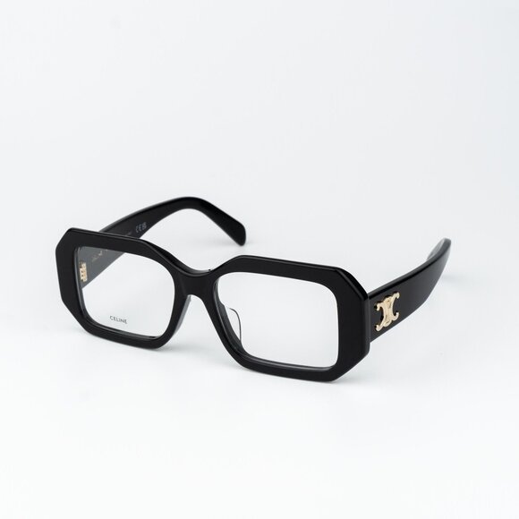 Celine Women Eyeglasses Black Rectangle CL50155F 001 NEW AUTHENTIC - Picture 1 of 13